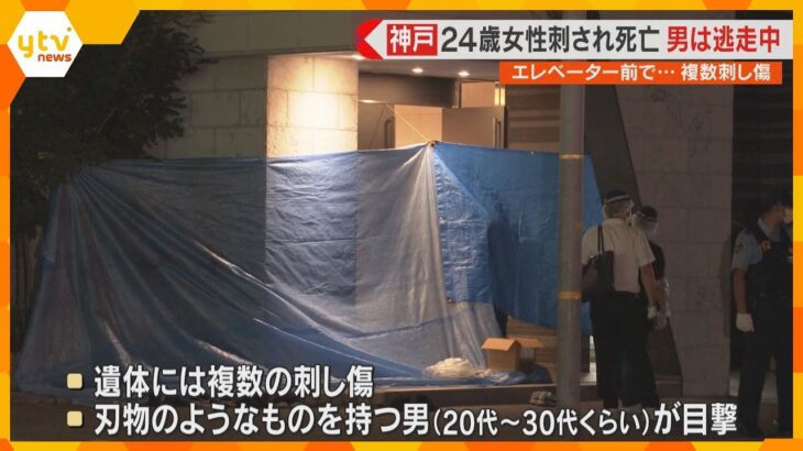 刃物のようなものを持つ男の姿を目撃　マンションで女性が刺され死亡　殺人事件として捜査本部設置