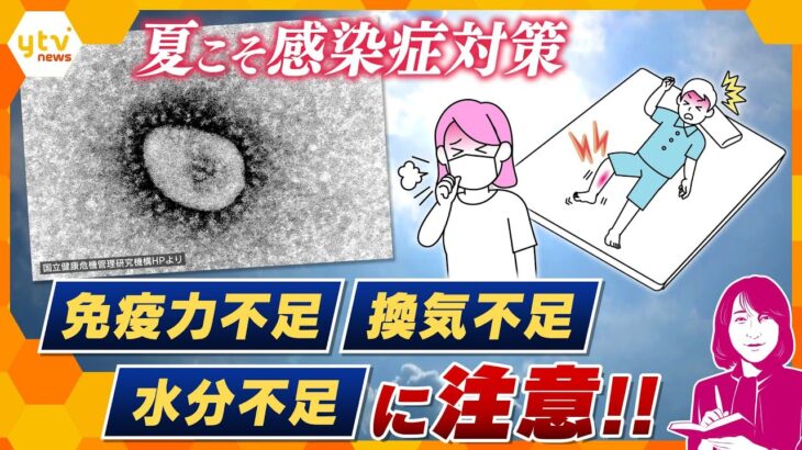 【ヨコスカ解説】夏の感染症対策！免疫力不足、換気不足、水分不足に注意！！