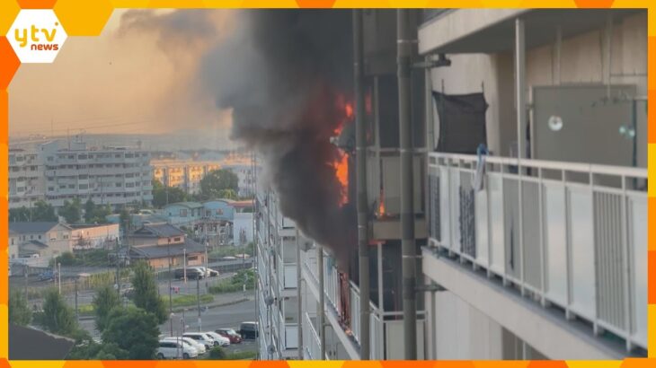 「煙が出ている」京都市伏見区の市営住宅で火事　7階から出火か…8・9階にも延焼の可能性　30代男性が建物外で見つかり意識不明の重体