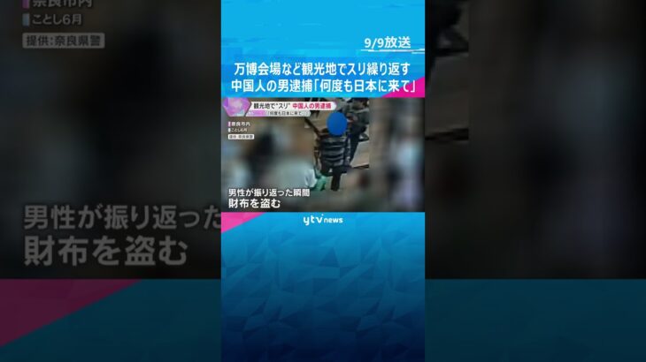 「日本人は防犯意識低くスリをしやすい」万博など観光地で犯行を繰り返したか　中国人の男を逮捕　#shorts #読売テレビニュース