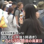 大阪市の年間真夏日１００日　観測史上初