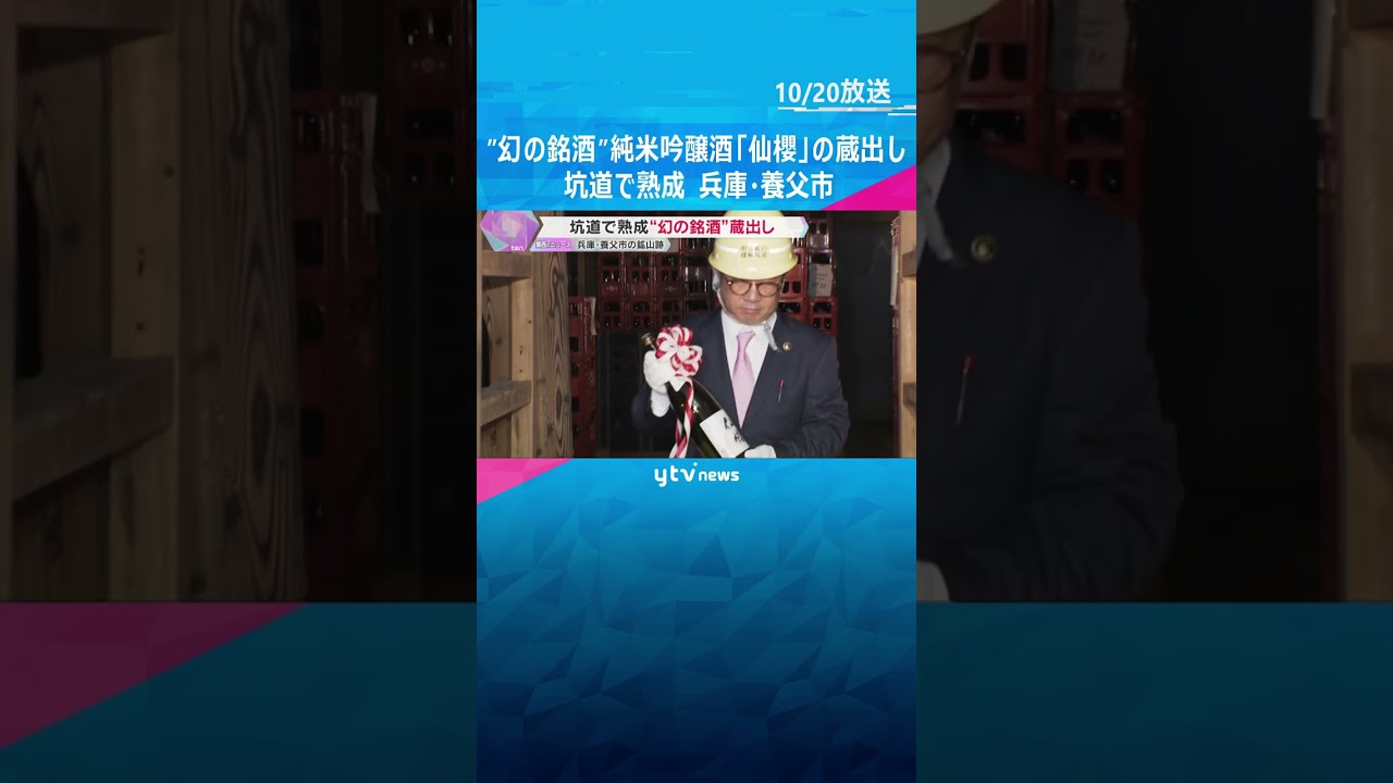 「コクのあるお酒に仕上がった」坑道で熟成　”幻の銘酒”純米吟醸酒「仙櫻」の蔵出し　兵庫・養父市　#shorts #読売テレビニュース