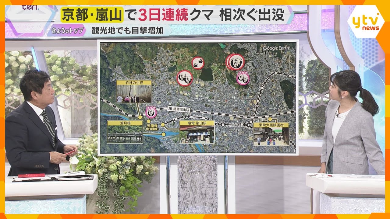 【警戒】京都・嵐山でクマ目撃相次ぐ　紅葉観光に注意　『捕獲しても放せない』クマ対策の現実　　　　