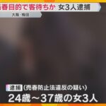 「ホストに貢いでいた」“立ちんぼ”女3人を逮捕　大阪・梅田の路上で売春目的で客待ちか　大阪府警
