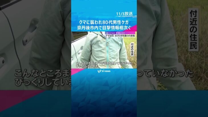 「こんなところまでクマが出るとは…」80代男性がクマに襲われ軽傷　京都・京丹後市が警戒呼びかけ　#tiktokでニュース #読売テレビニュース
