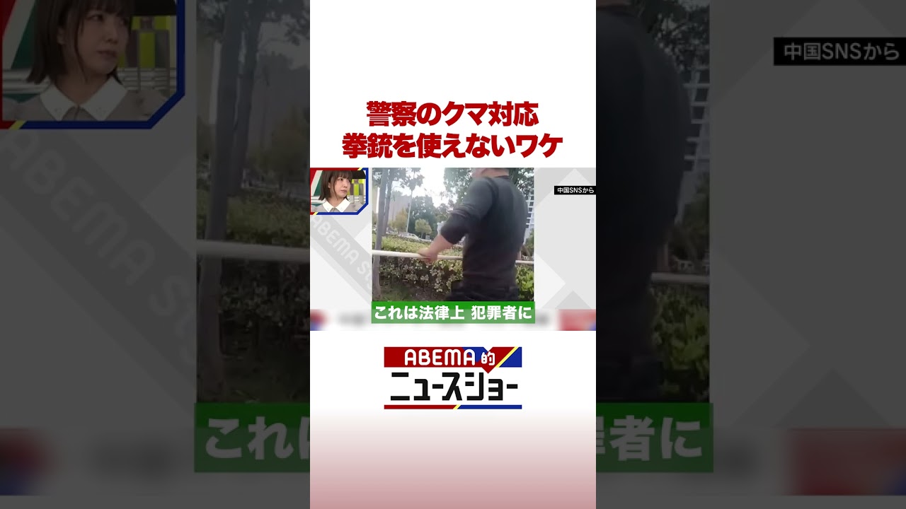 警察のクマ対応 拳銃を使えないワケ #ABEMA的ニュースショー #Shorts