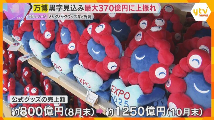 【万博】運営収支が最大370億円の黒字見通し　閉幕後もミャクミャクなど公式グッズの売上好調