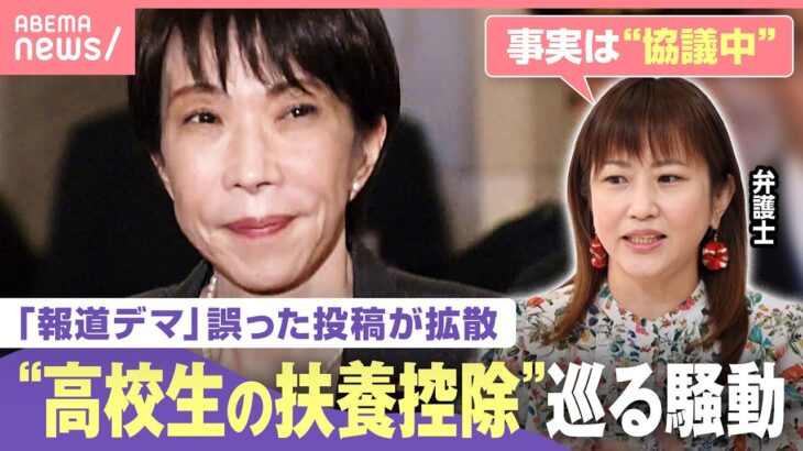 【火消し】“高校生の扶養控除”縮小案がネットで騒動に「強い言葉に流されないで」弁護士が警鐘｜わたしとニュース