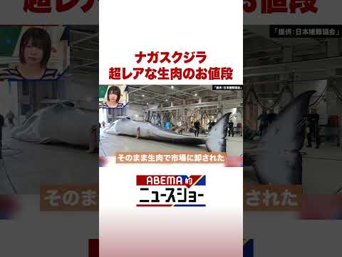 ナガスクジラ 超レアな生肉のお値段 #ABEMA的ニュースショー #Shorts