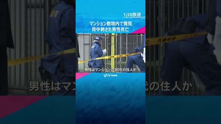 「刺されたので救急車を呼んで」マンションの30代の住人とみられる男性死亡　襲った男の行方を捜査　#shorts　#読売テレビニュース