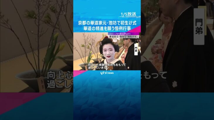【新春恒例】華道の家元・池坊で『初生け式』室町以来の伝統行事、約800人が新年の精進を誓う　#shorts #読売テレビニュース