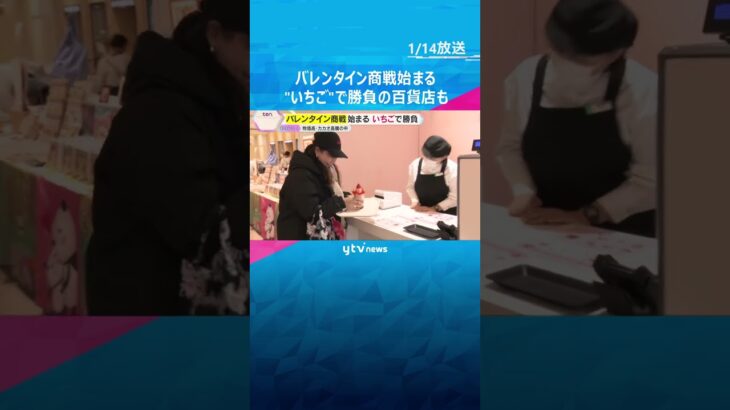 「いちごも一緒なのは特別」物価高の中、いちごで勝負！バレンタイン商戦がスタート　大阪・阪神百貨店　#shorts #読売テレビニュース