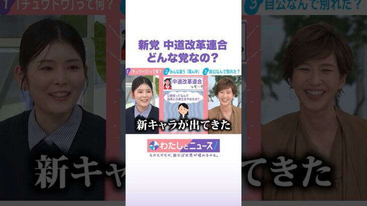 新党 中道改革連合 どんな党なの？ #わたしとニュース #Shorts