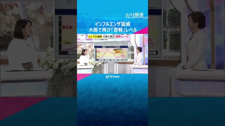 【インフルエンザ猛威】大阪で再び「警報」レベル　1シーズン2度目は、調査開始の1999年以降で初　 #shorts　#読売テレビニュース