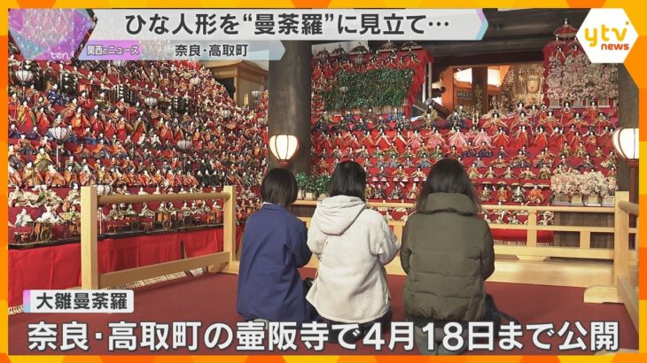 約4500体がずらり！全国から奉納された雛人形を曼荼羅のように飾る「大雛曼荼羅」 奈良・壷阪寺