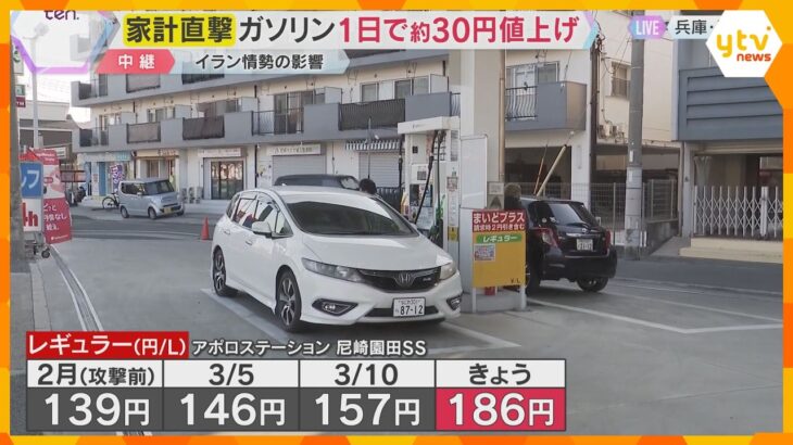 ガソリン1日で約30円の値上げ　イラン情勢の影響が家計を直撃　“何とか安く給油”のポイントは？　
