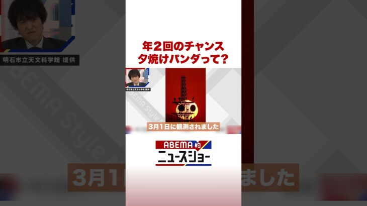 年2回のチャンス 夕焼けパンダって？ #ABEMA的ニュースショー #Shorts