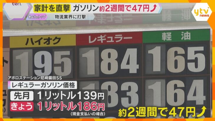2週間足らずでガソリン47円値上がりも…中東情勢の混迷が家計を直撃　運送業界にも深刻な影響