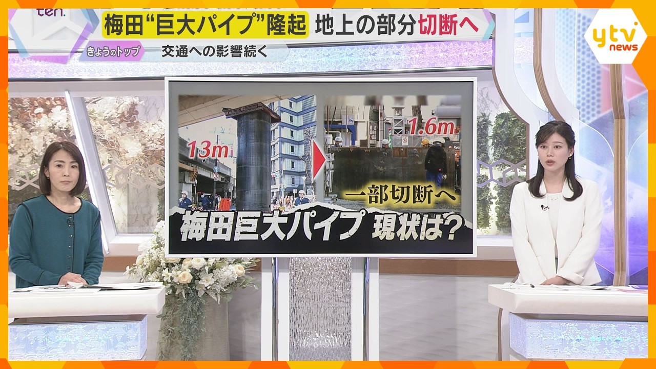 【解説】巨大パイプが突然浮上…地中で何が？摩擦力不足に地盤の緩さ、新御堂筋の振動が影響の可能性も