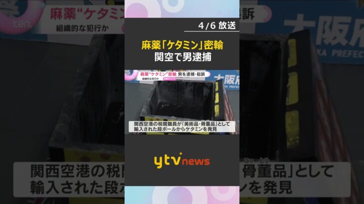 “美術品・骨董品”装い麻薬「ケタミン」5キロ超を密輸した疑い　ブラジル国籍の無職の男を逮捕・起訴#shorts #読売テレビニュース