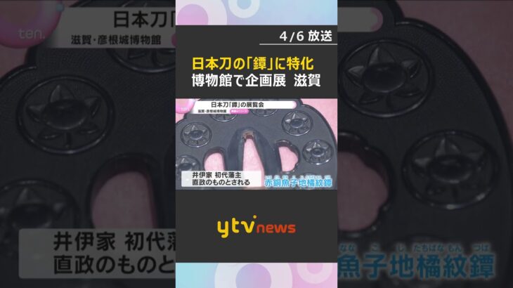 日本刀「鐔」の展覧会　井伊家初代藩主・直政のものとされるものなど貴重な42件　滋賀・彦根城博物館#shorts #読売テレビニュース