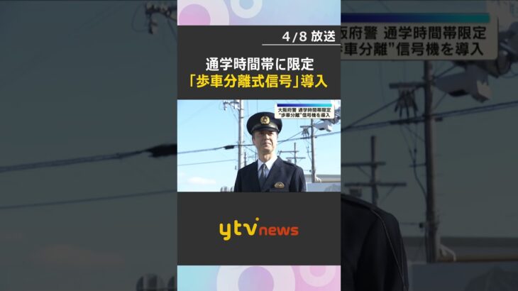 通学時間帯限定の“歩車分離”信号機を府内初導入　毎朝約800人の児童が利用する交差点で導入　大阪・堺市　#shorts　#読売テレビニュース