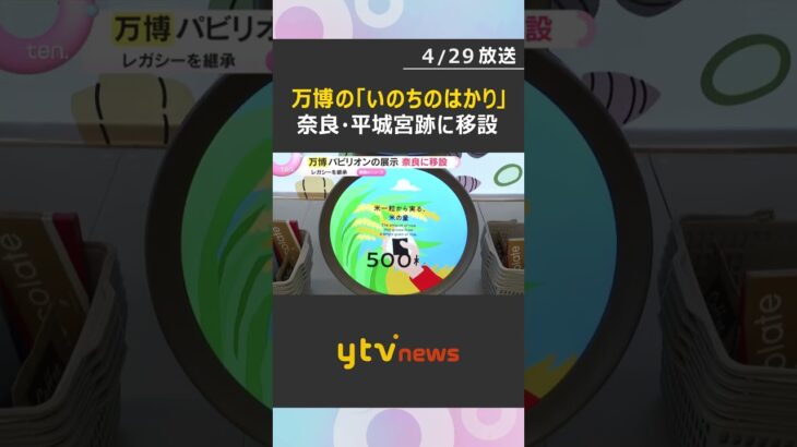 万博の体験展示「いのちのはかり」が奈良・平城宮跡に移設　子どもも学べる『奈良の食文化』発信の場に#shorts #読売テレビニュース