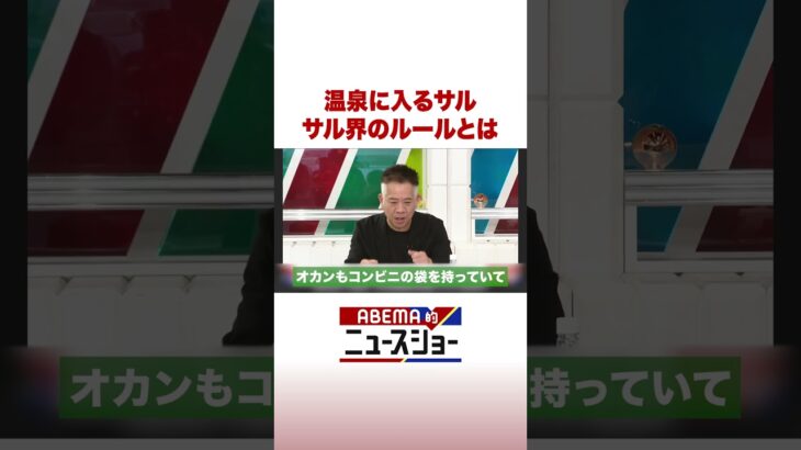 温泉に入るサル サル界のルールとは #ABEMA的ニュースショー #Shorts