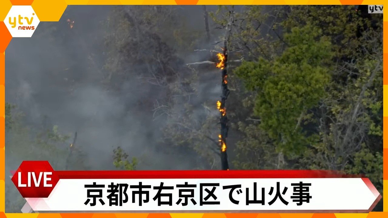 【LIVE】京都市右京区で山火事