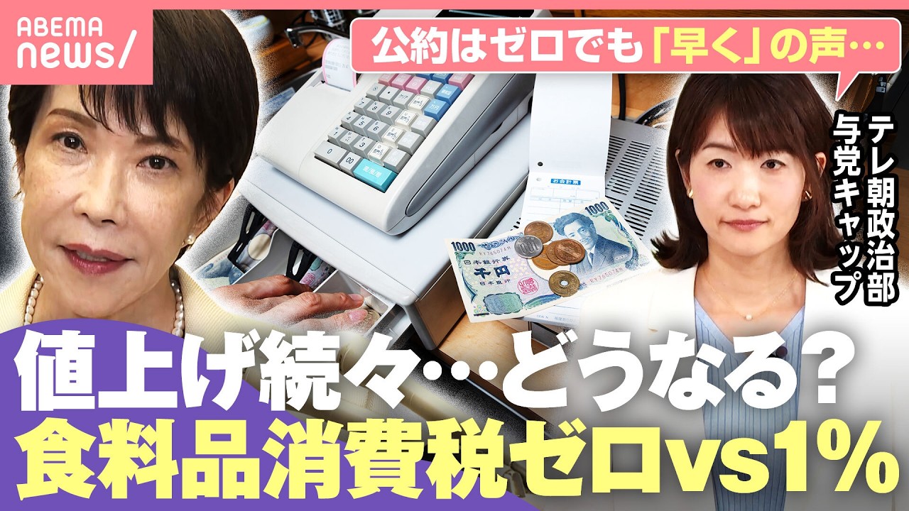 【消費税ゼロvs1%】“電気ガス代月6000円増”試算も…止まらない物価高 消費減税の見通しは?担当記者「年度内は厳しいか…」|わたしとニュース
