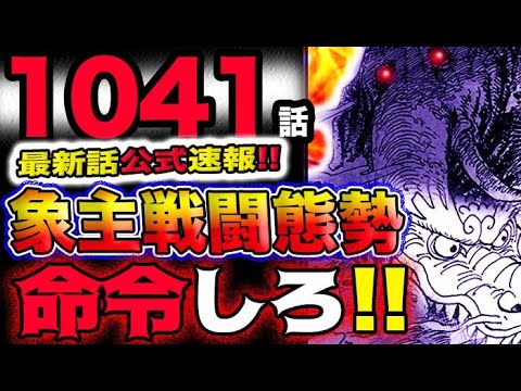 【ワンピース 最新話公式速報】象主衝撃の言葉！戦闘態勢だった！命令しろ！(予想妄想考察)