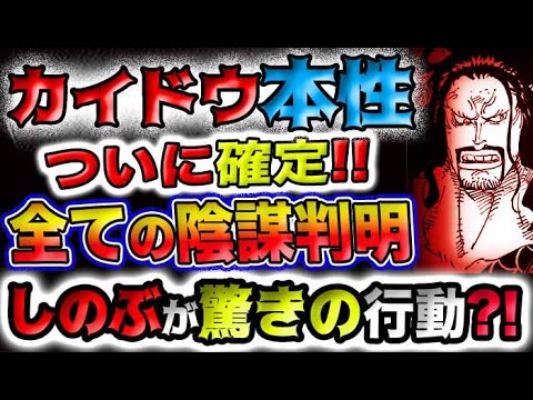 【ワンピース ネタバレ予想】カイドウの本性とは？カイドウとひぐらし衝撃の関係だった？全ての陰謀が判明！(予想妄想)