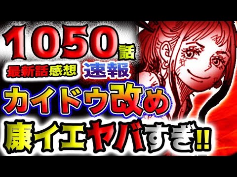 【ワンピース 最新話感想速報】カイドウ改め、勝者、麦わらのルフィ！康イエがヤバすぎた！(予想妄想)