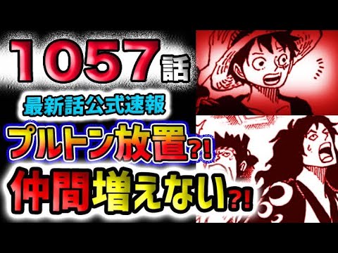 【ワンピース 最新話公式速報】麦わらの一味仲間問題決着か？やっぱり増えない？古代兵器プルトンは放置？！ワノ国武勇伝！(予想妄想)