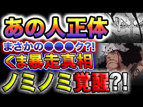 【ワンピース ネタバレ予想】カリブーのあの人がついに登場？くまに何が起こったのか？くまを操作しているのはまさかのアイツ？(予想妄想)