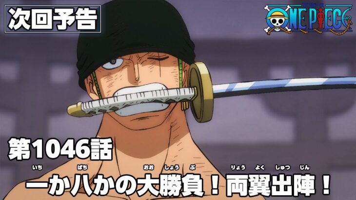 ONE PIECE 1046話予告「一か八かの大勝負！両翼出陣！」