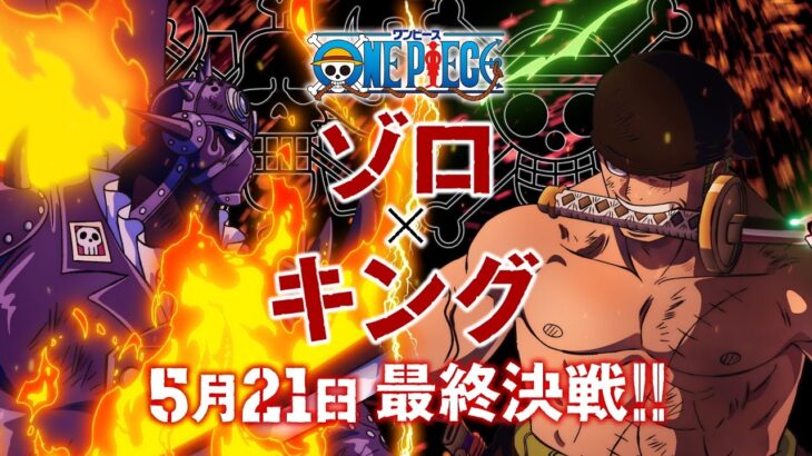 5月21日放送！ゾロVSキング最終決戦！！アニメ「ONE PIECE」