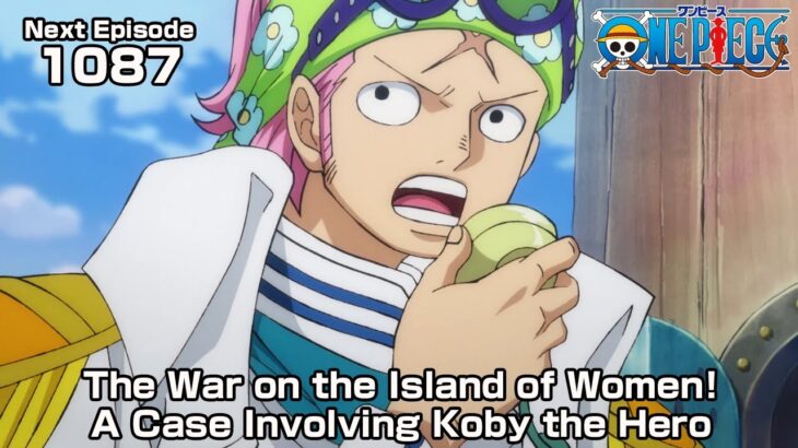 ONE PIECE episode1087 Teaser “The War on the Island of Women! A Case Involving Koby the Hero”