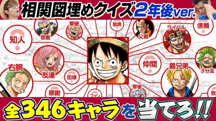 【地獄再び】全346キャラONE PIECE大相関図クイズ新世界編前半戦！【仲間がいるよTube!!!!】