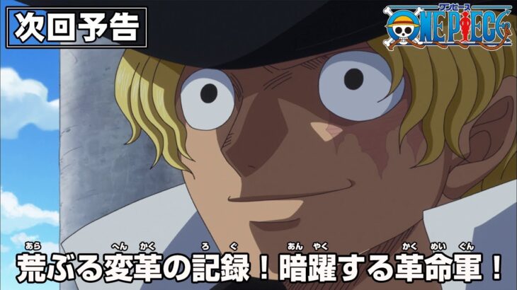 ONE PIECE 予告「荒ぶる変革の記録 （ログ）！暗躍する革命軍！」