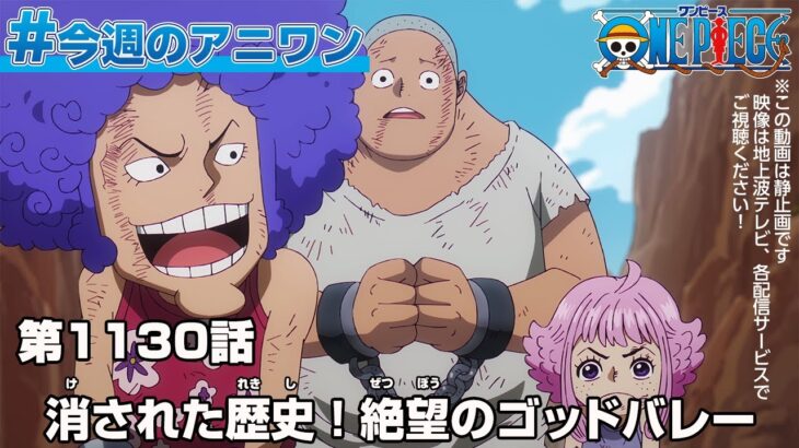 #今週のアニワン　「消された歴史！絶望のゴッドバレー」 ONE PIECE 1130話