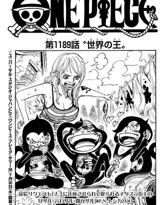 【ワンピース】1189話 感想…世界の王