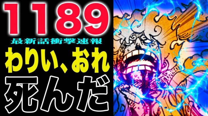 【ワンピース 1189話の公式速報】ルフィがここから復活するのは、流石に無理があると思う(予想妄想)