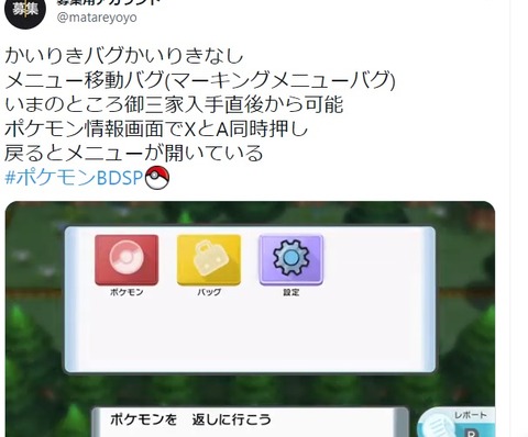 ポケモンbdsp かいりき無しで かいりきバグ が可能に 戦闘画面でセーブ シロナ戦スキップ 何でもあり状態に メニュー出しっぱなしオブジェすり抜けバグ 気ままに ポケモンの巣窟