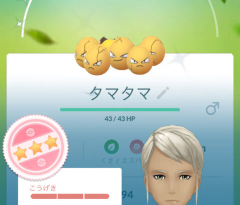 【ポケモンGO】「金のタマタマ100％」が御光臨！たまげたなぁ！