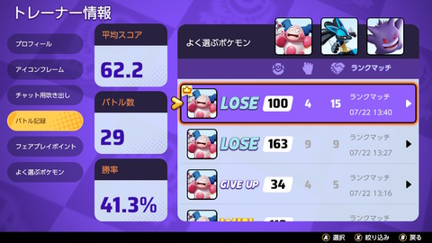 【ポケモンUNITE】勝率44%！エリート沼に落ちる悲劇