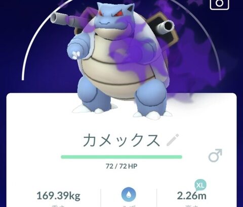 【ポケモンGO】「HL1位のシャドウカメックス」ゲット！こいつ強い？