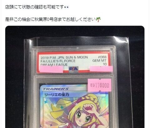 【ポケカ】リーリエの全力「80万→16万」なんだが安い？