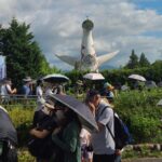 【ポケモンGO】大阪万博公園入場！圧倒的「日傘率」さっそく通信障害起きてるキャリアも発生！！