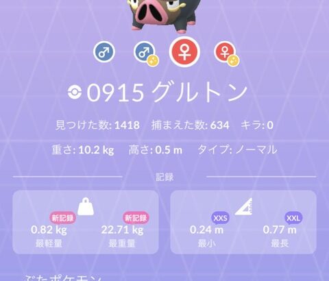 【ポケモンGO】パルデアイベントの成果、ゴプラ使ってるだけで色違い大量